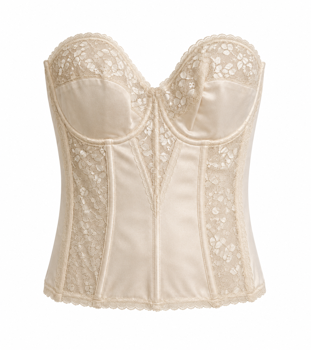 Vintage satin & lace corset