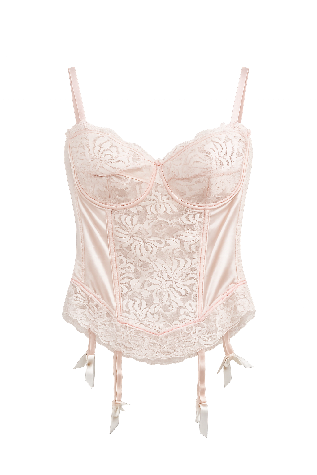 Peachy lace corset