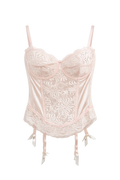 Peachy lace corset