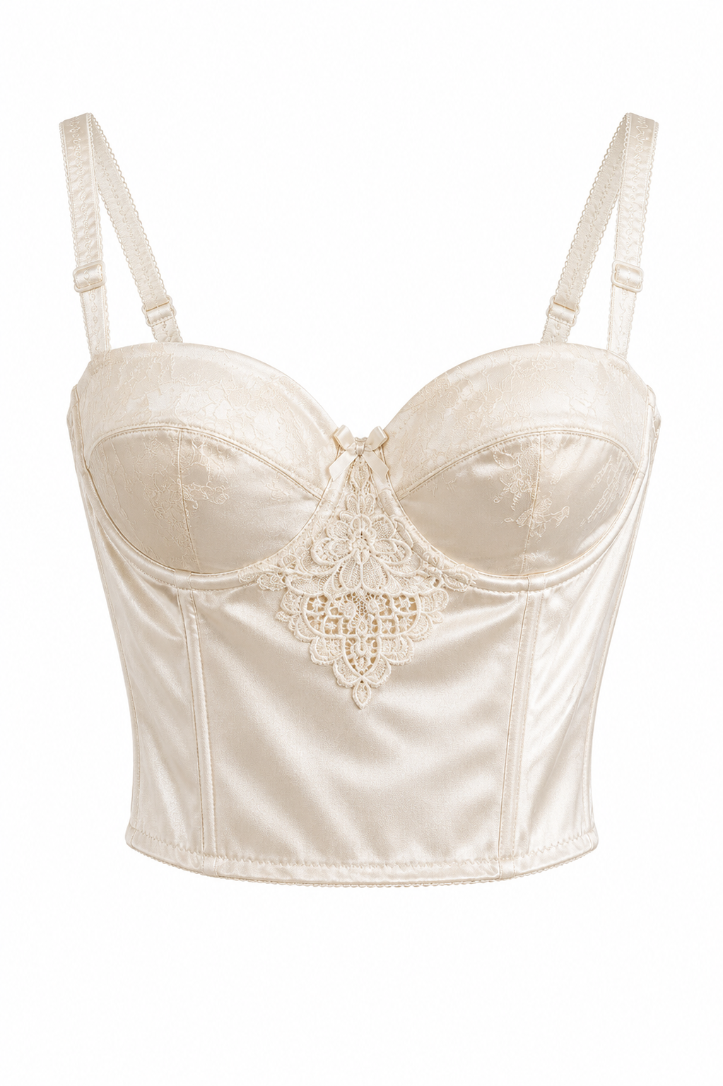 Vintage jacquard satin bustier