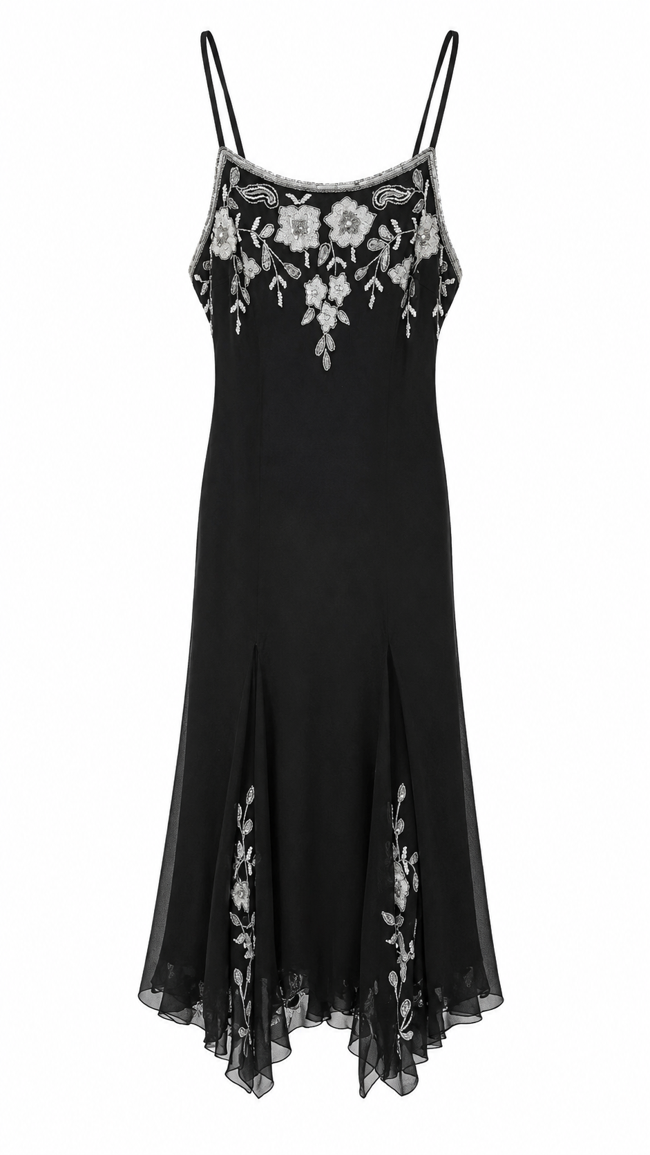 Vintage flower embellished dress