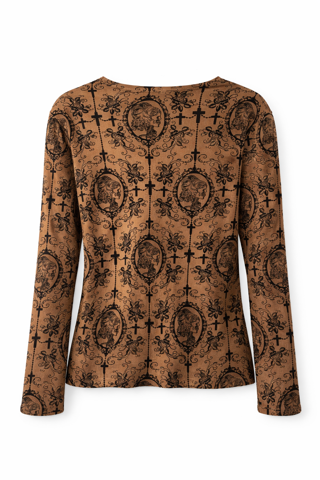 Vintage blouse  with velvet details and rhinestones