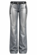 Deadstock metallic grey low rised jeans
