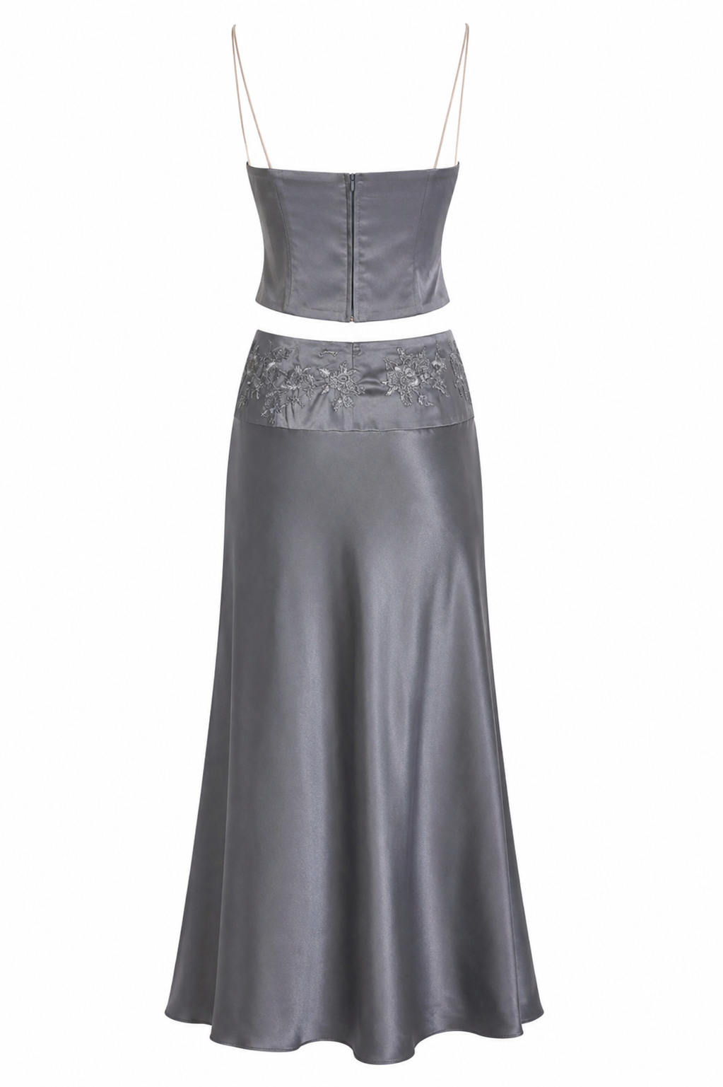 Deadstock Silk embroidered set