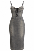 Corset denim dress