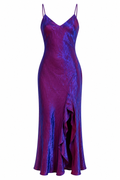 90s thin straps metallic dress