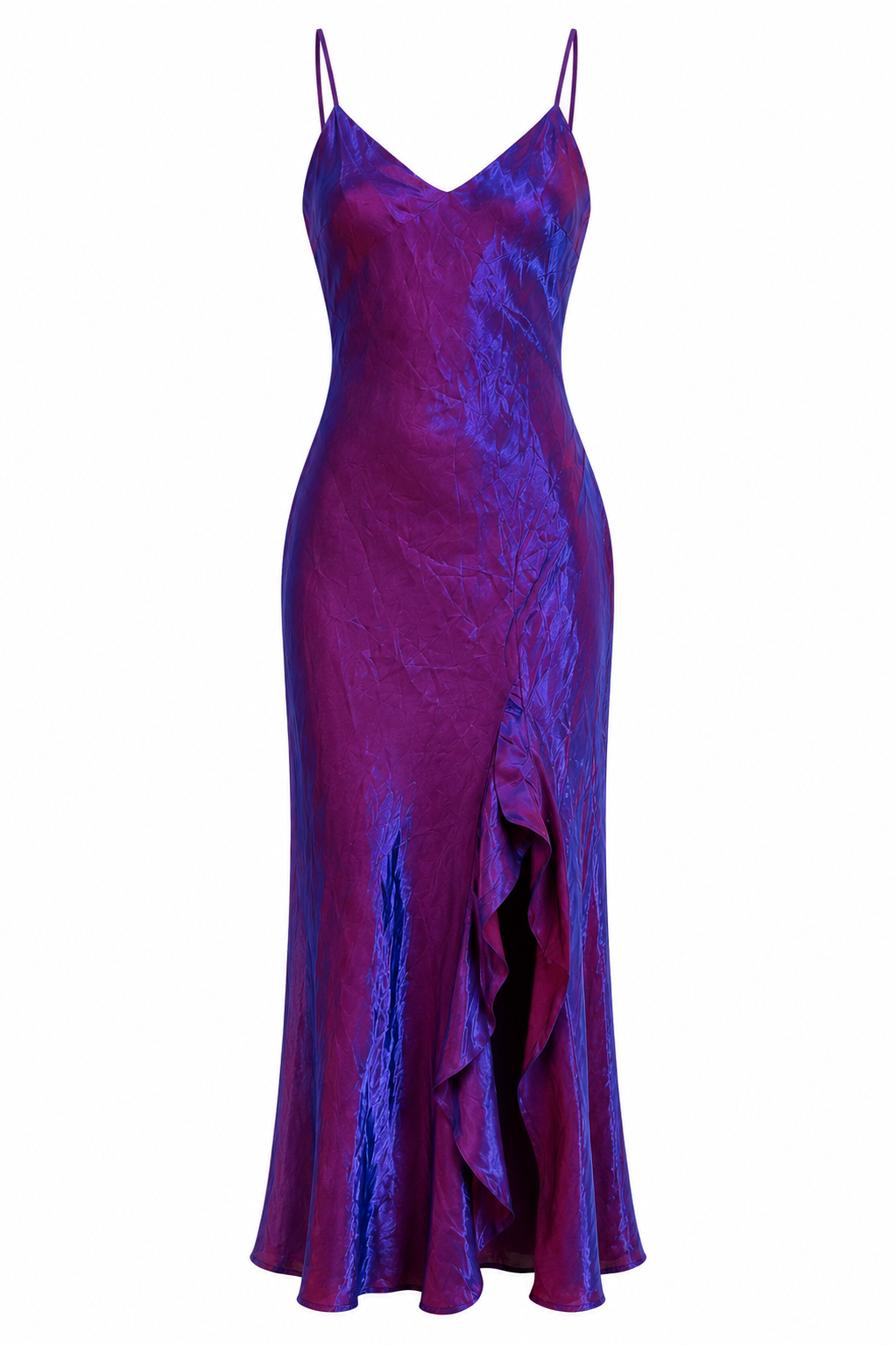 90s thin straps metallic dress