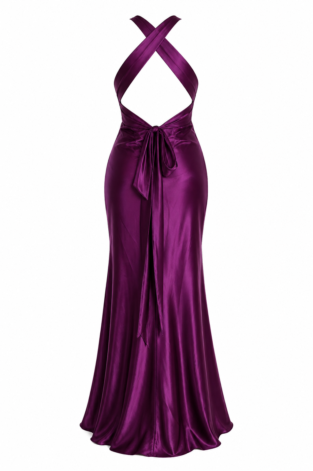 Backless satin dress