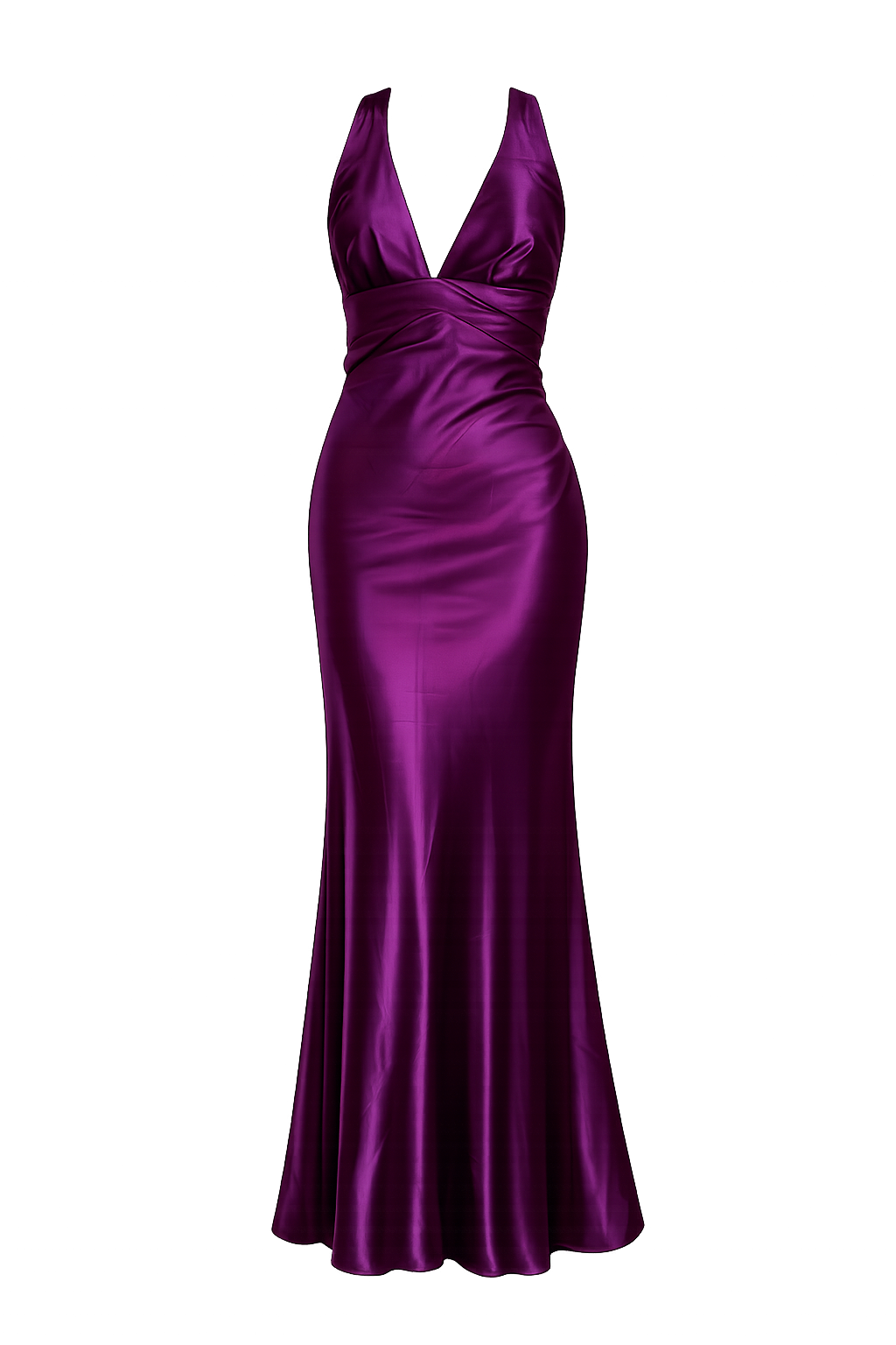 Backless satin dress