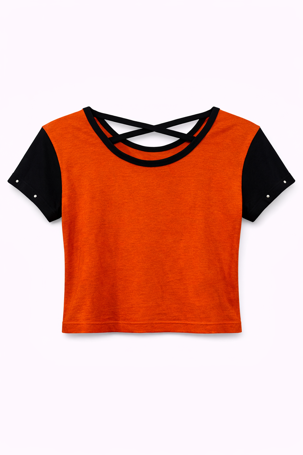 Vintage top with motorcycle embellishment