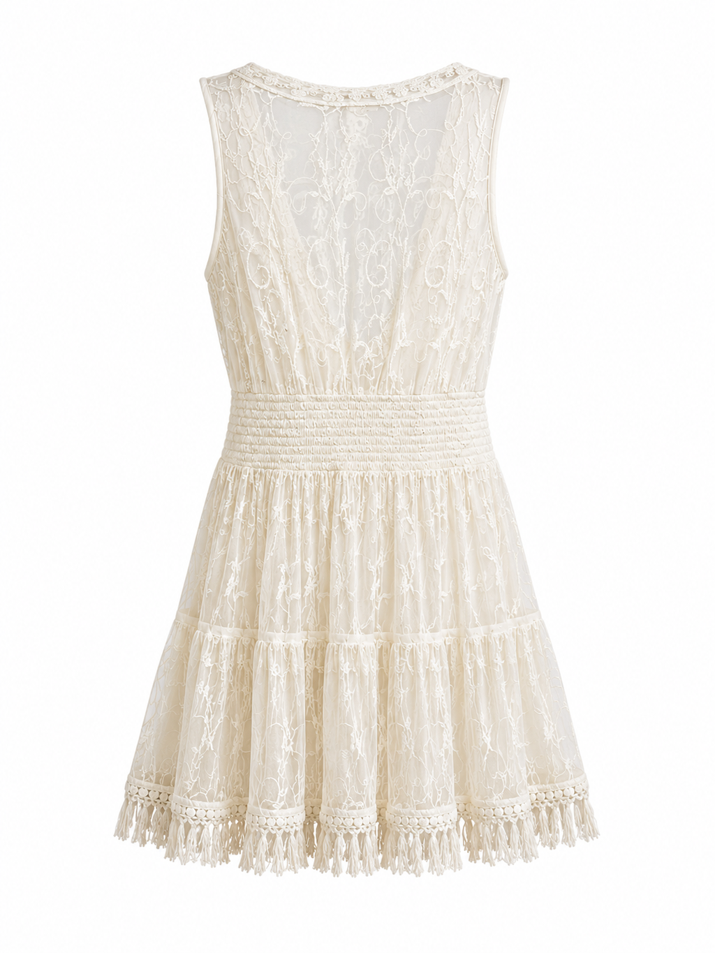 Mini summer mesh & lace dress