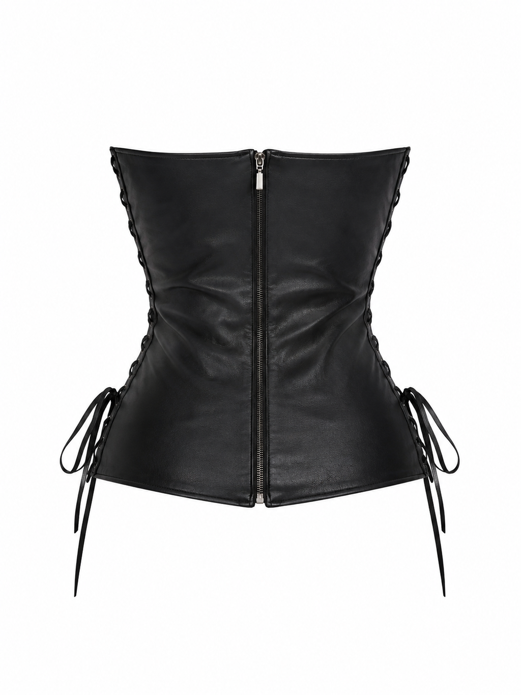 Real leather corset top