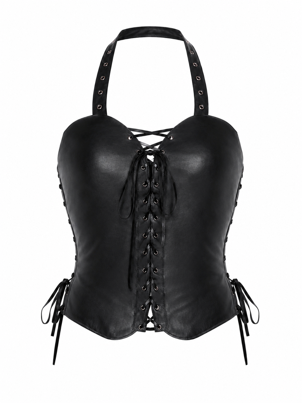 Real leather corset top