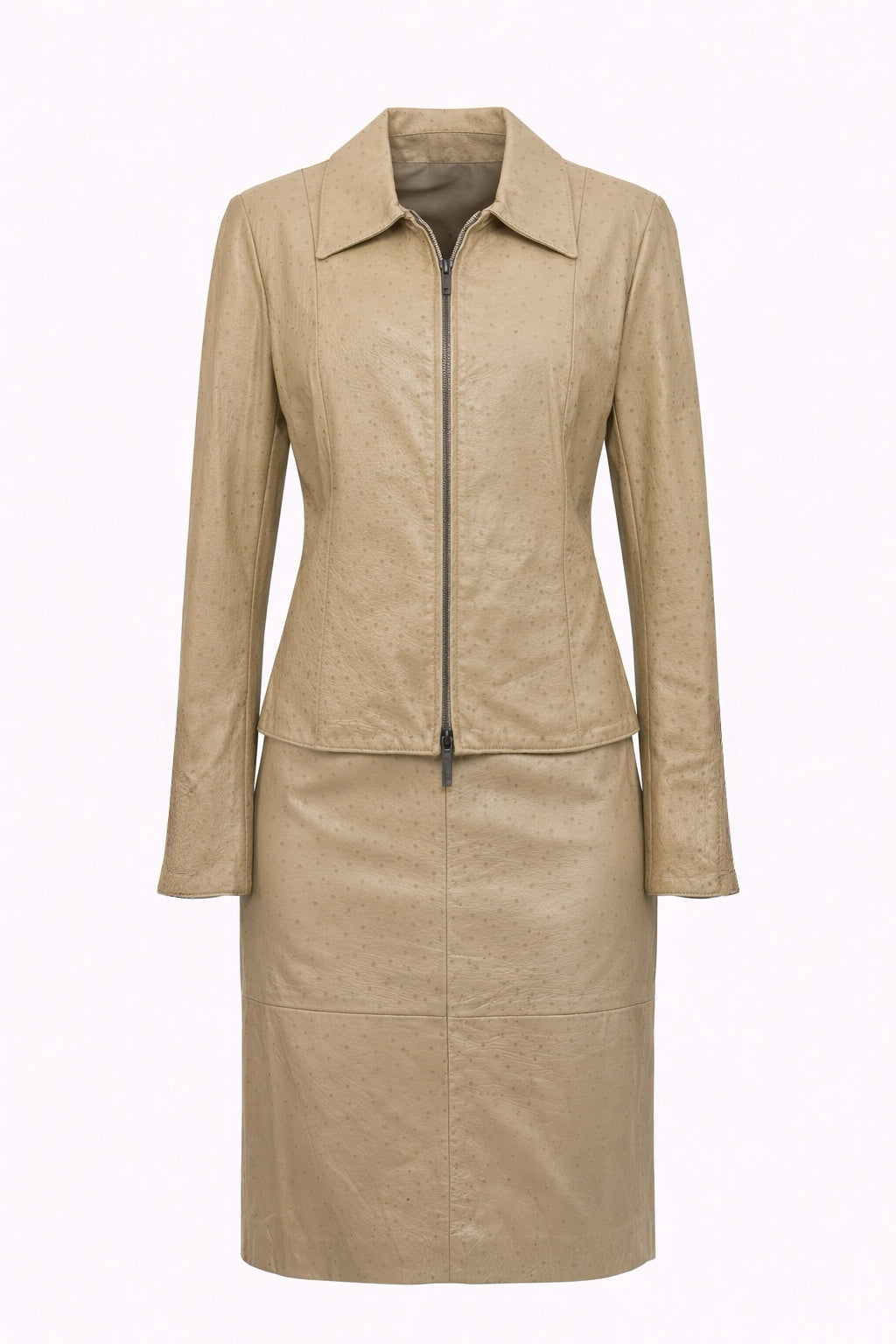 Real leather - ostrich two piece set