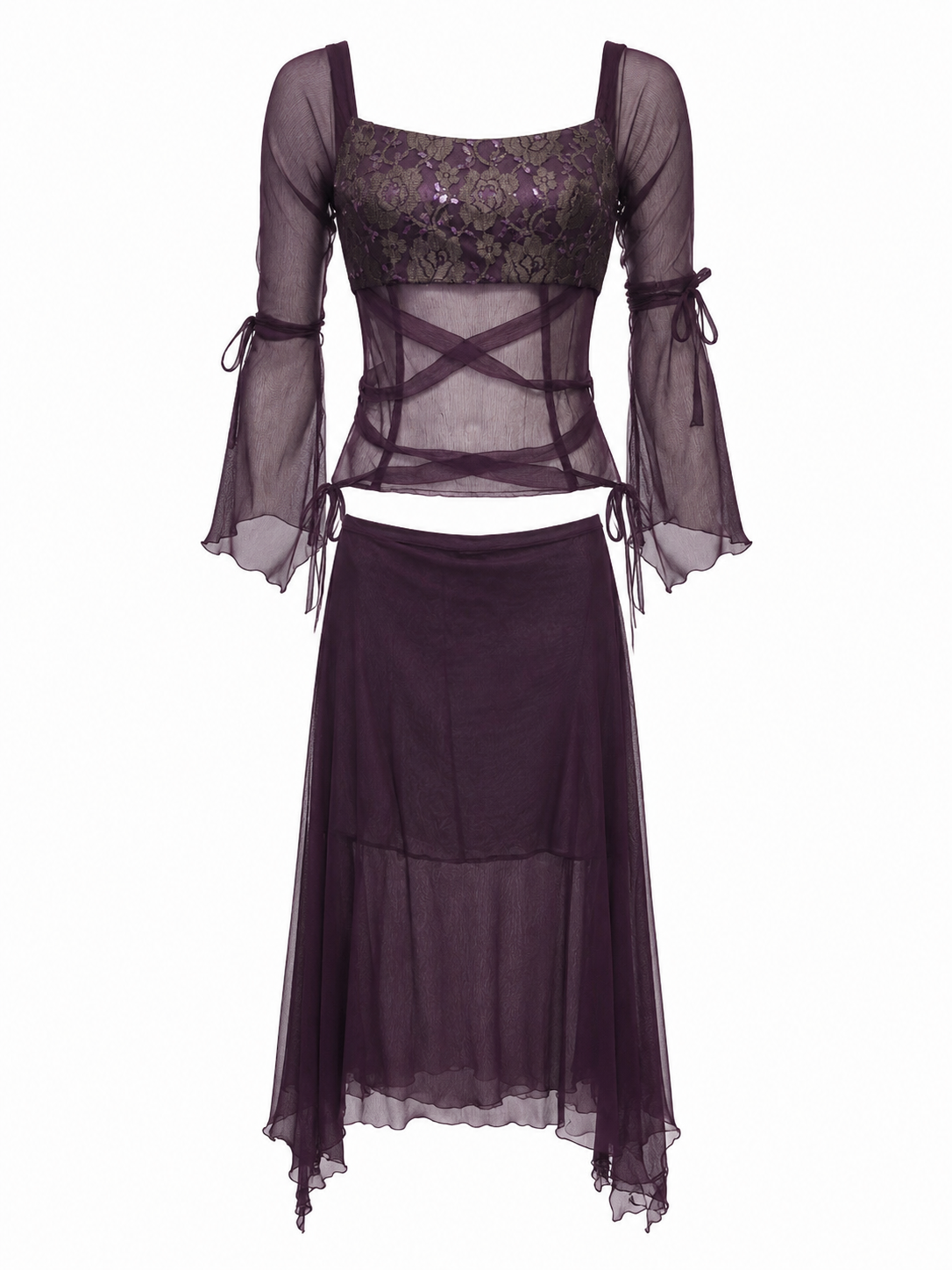 Deadstock 100% silk two piece set