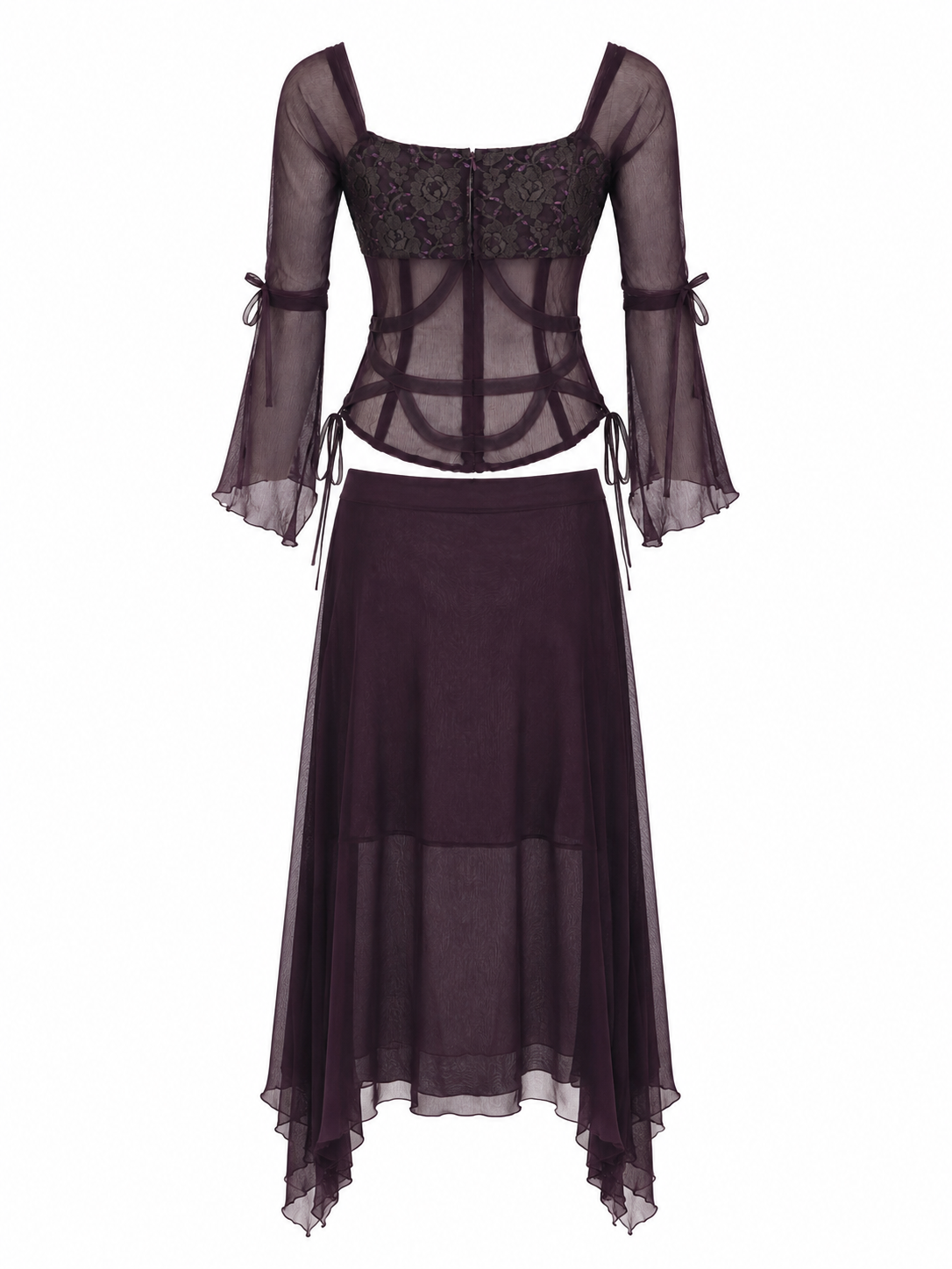 Deadstock 100% silk two piece set