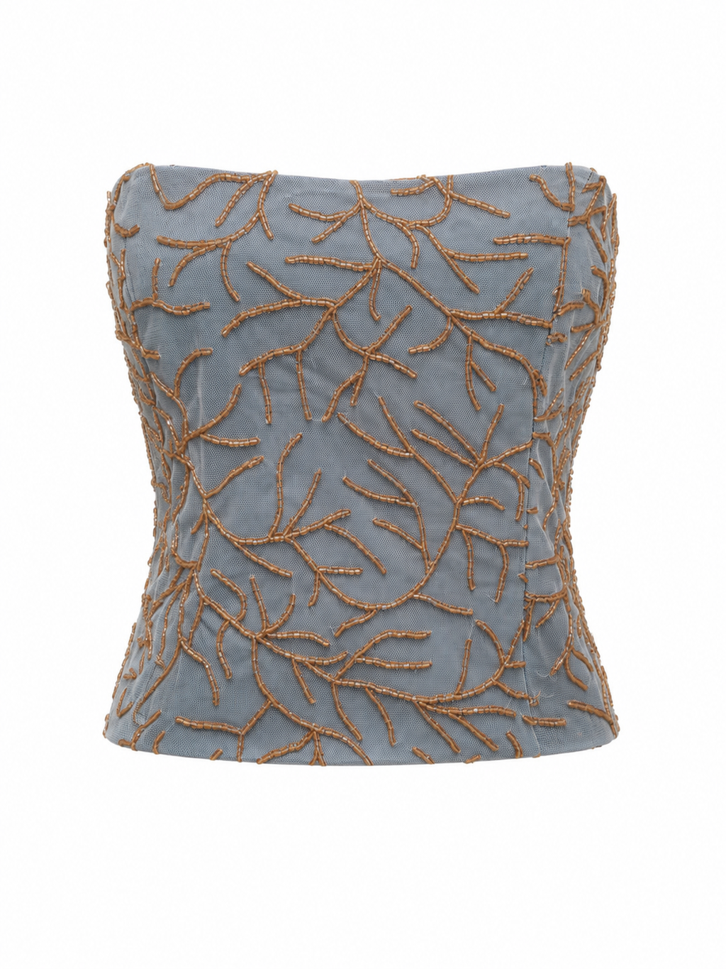 100% silk beaded corset