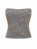 100% silk beaded corset