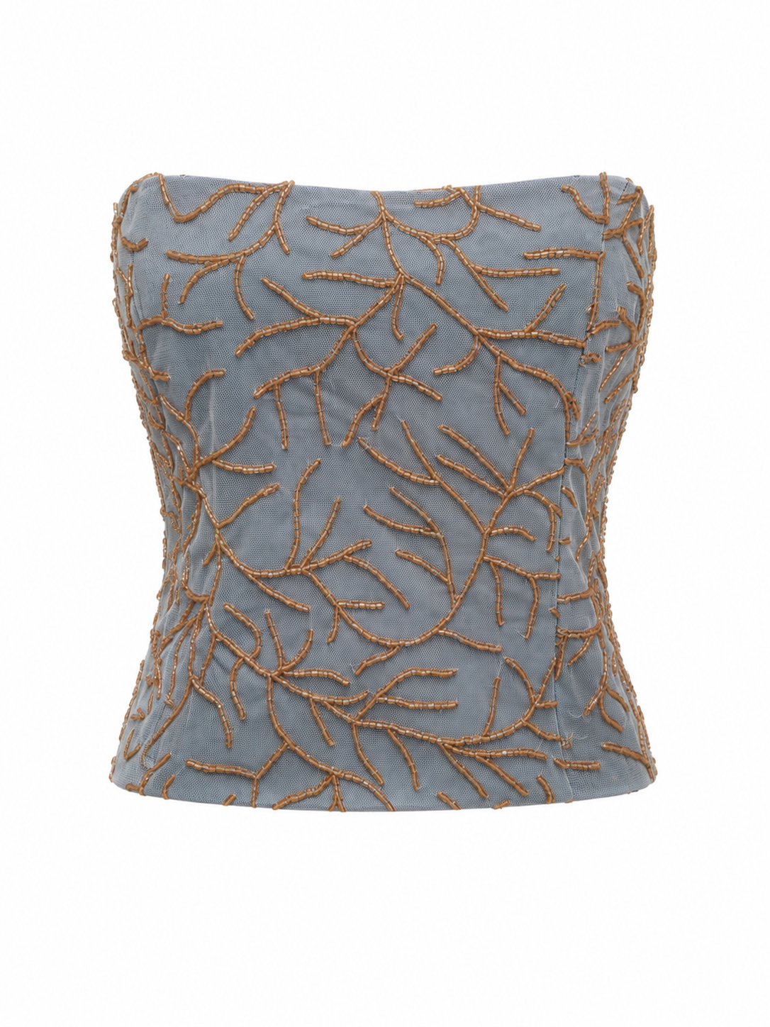 100% silk beaded corset