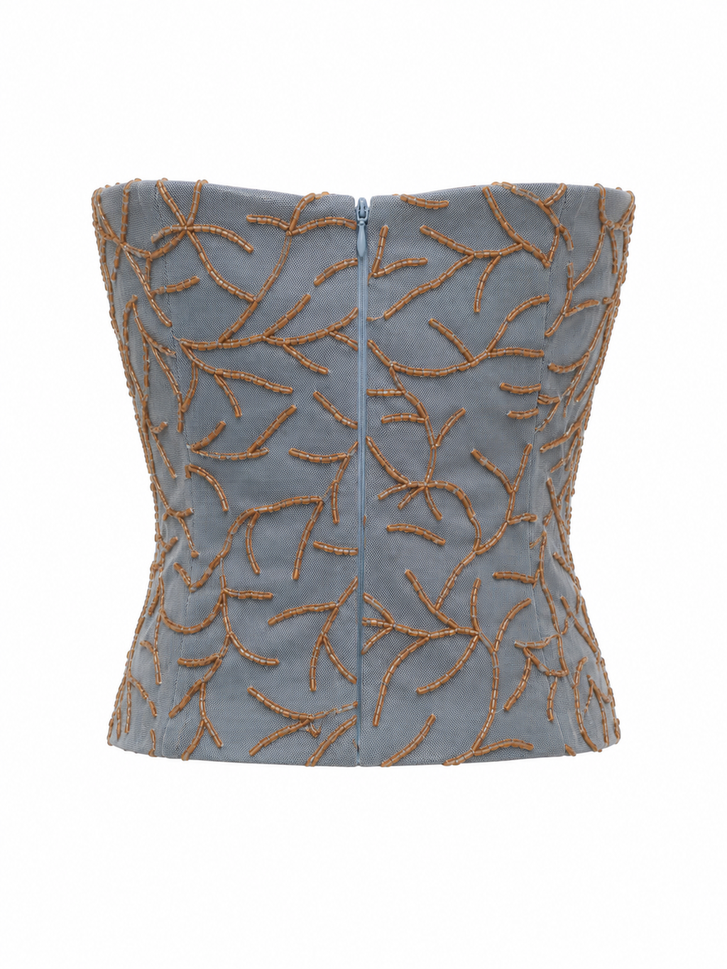 100% silk beaded corset