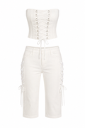 Corset & capri two piece set