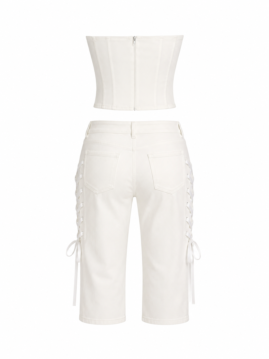 Corset & capri two piece set