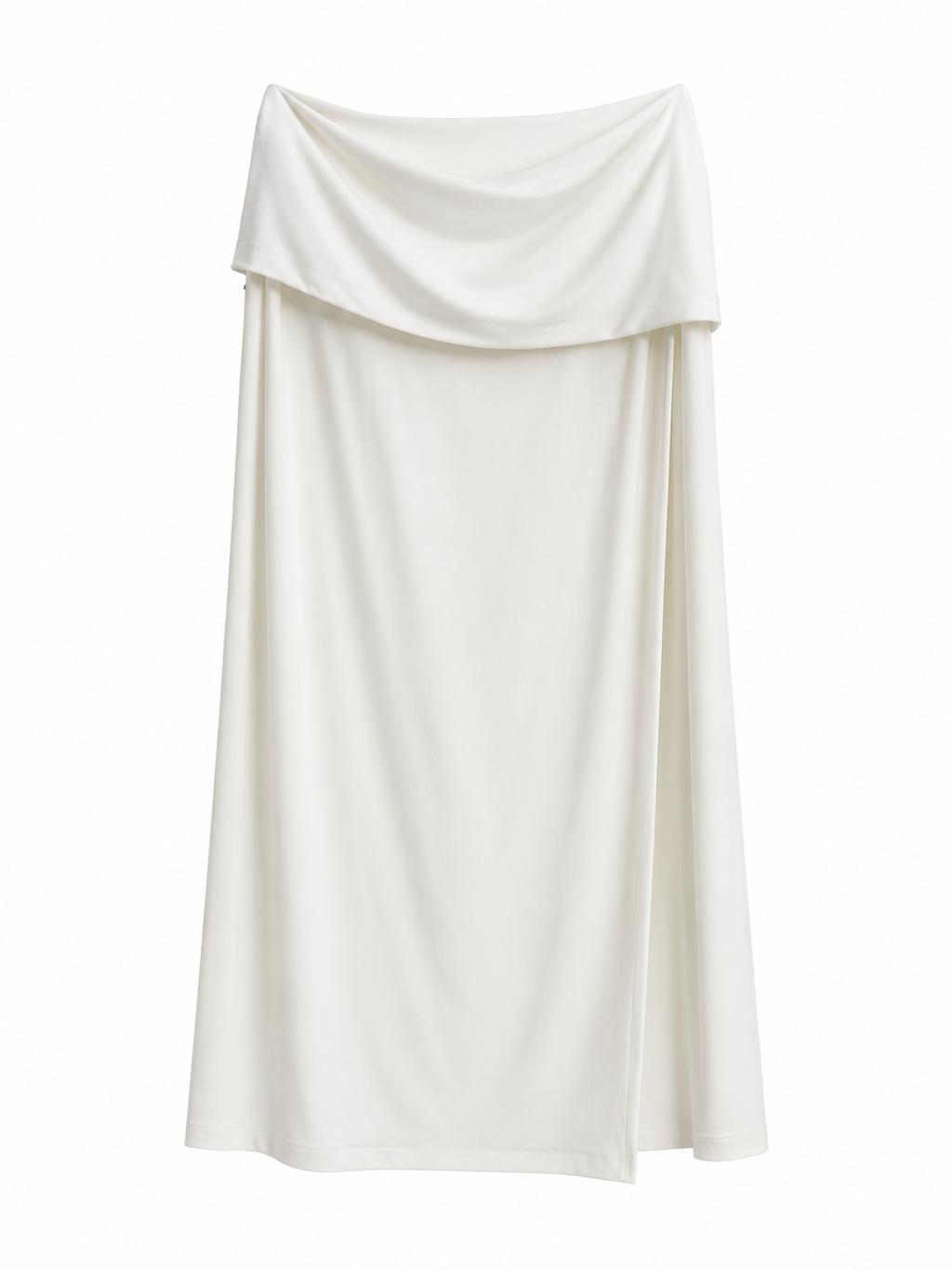 Elastic skirt with side slit