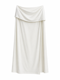 Elastic skirt with side slit