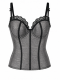 Grey corset with light metallic effect