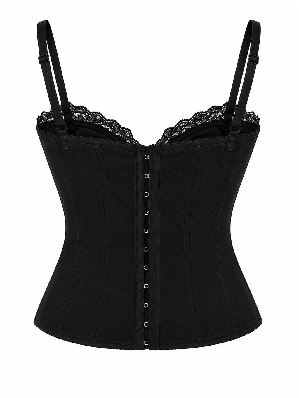 Grey corset with light metallic effect