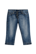 Low rised denim capri pants