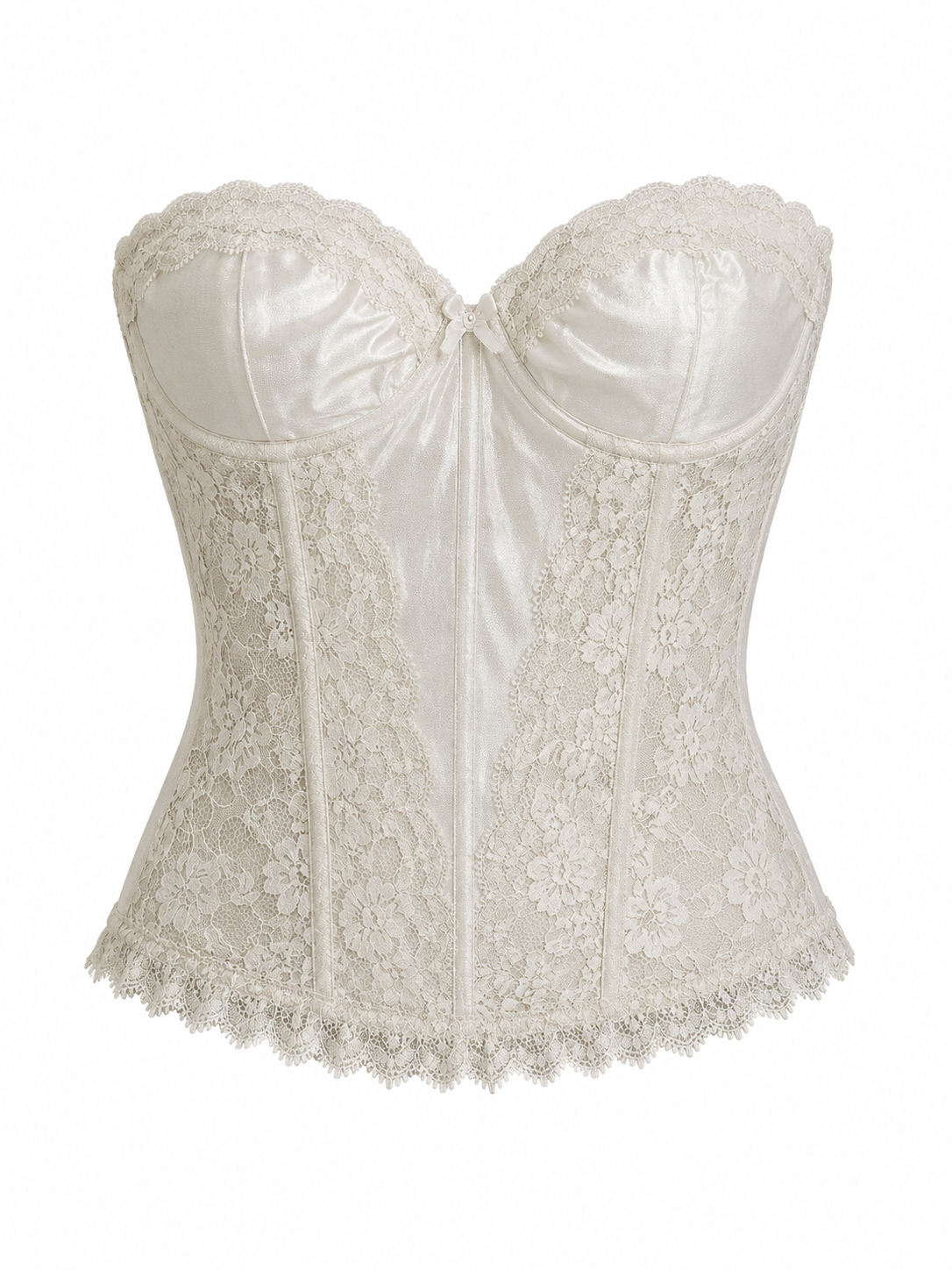 Satin & lace corset