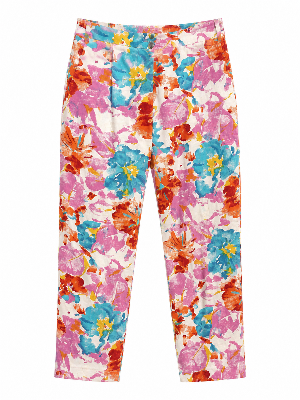 Vintage multi patterned capri pants