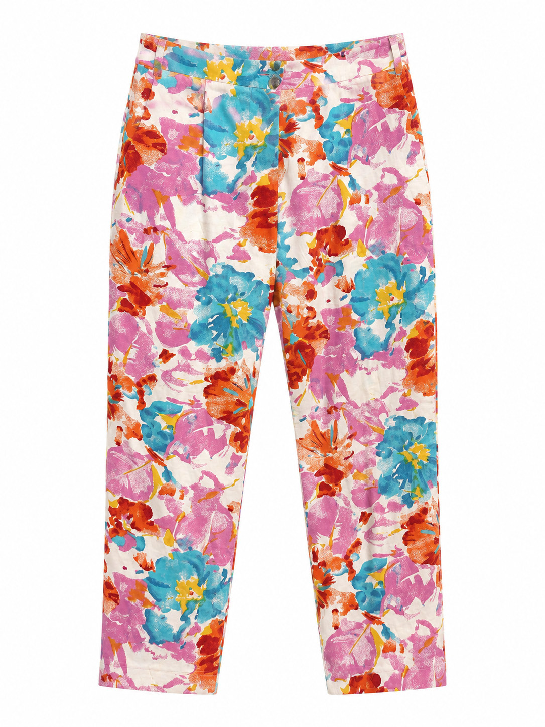 Vintage multi patterned capri pants