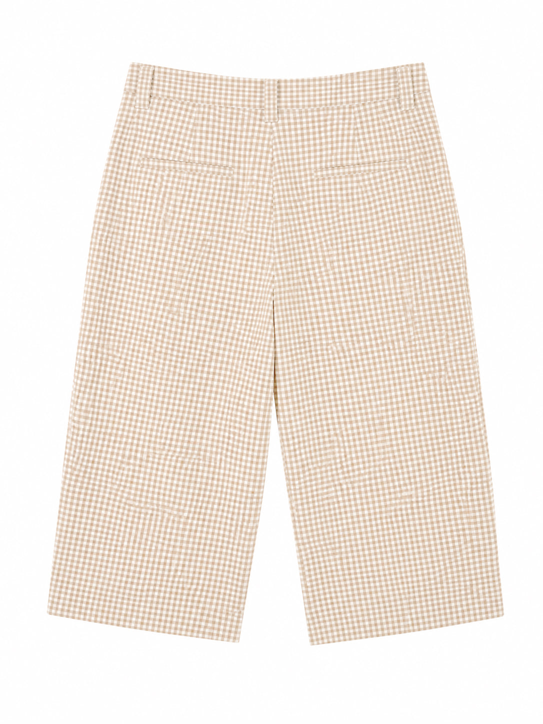 Vintage beige vichy print capris