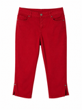 Red denim vintage capris