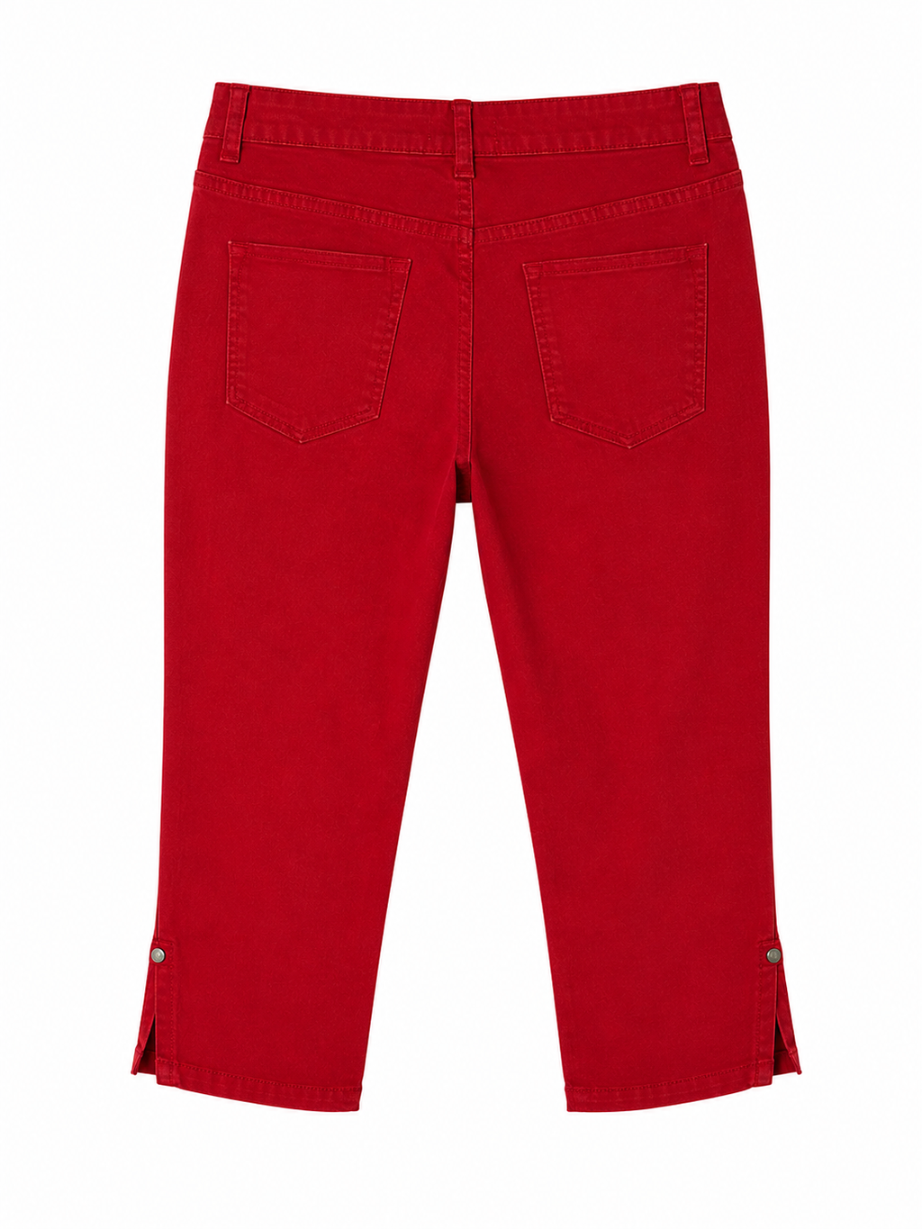 Red denim vintage capris