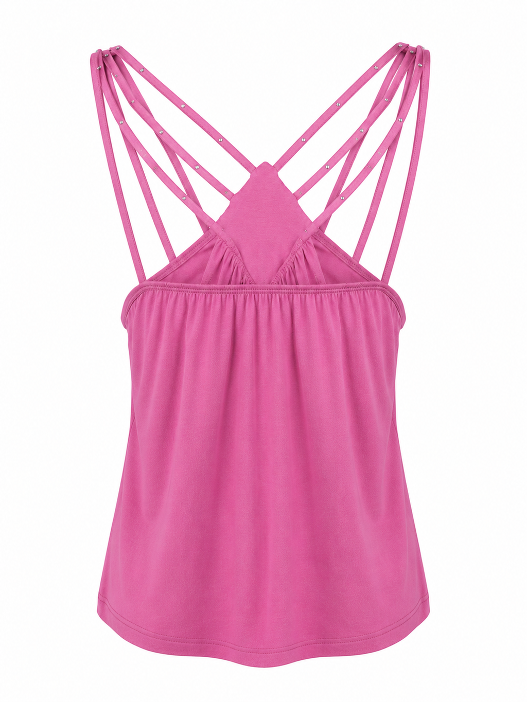 Y2K top with multiple straps and rhinestones