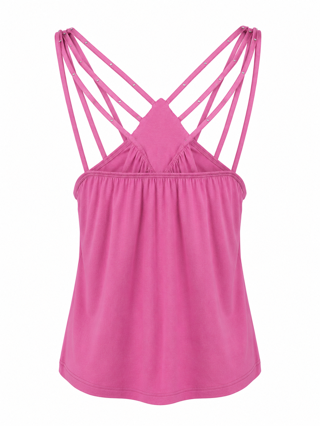 Y2K top with multiple straps and rhinestones