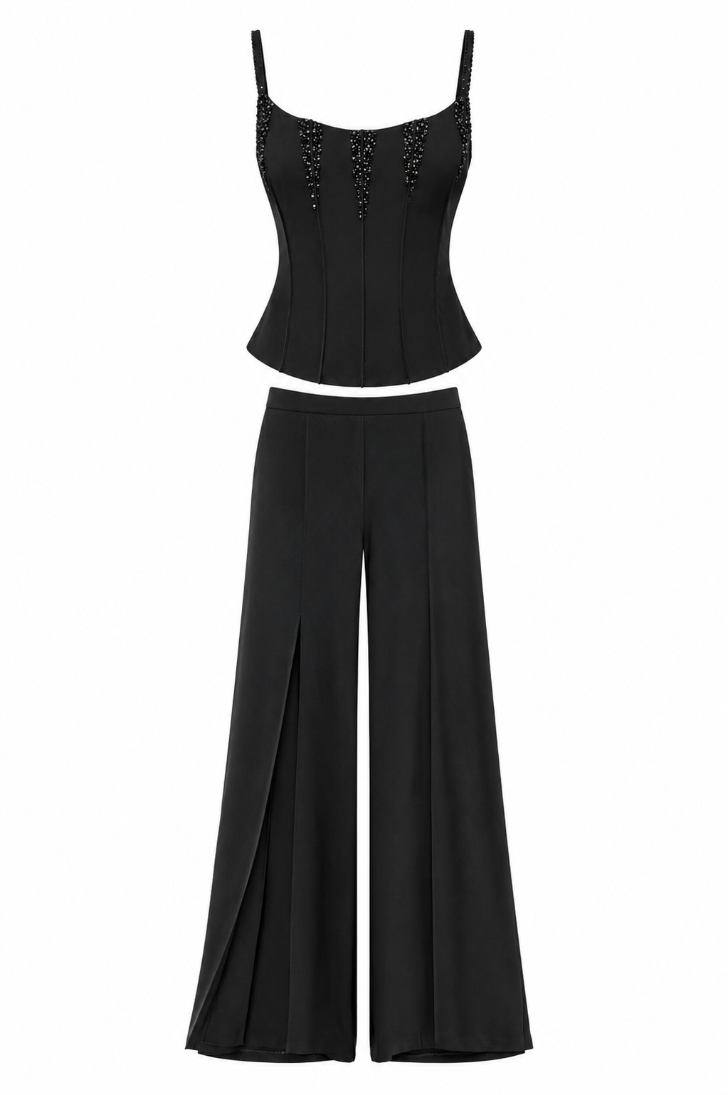 Deadstock black corset & pants set