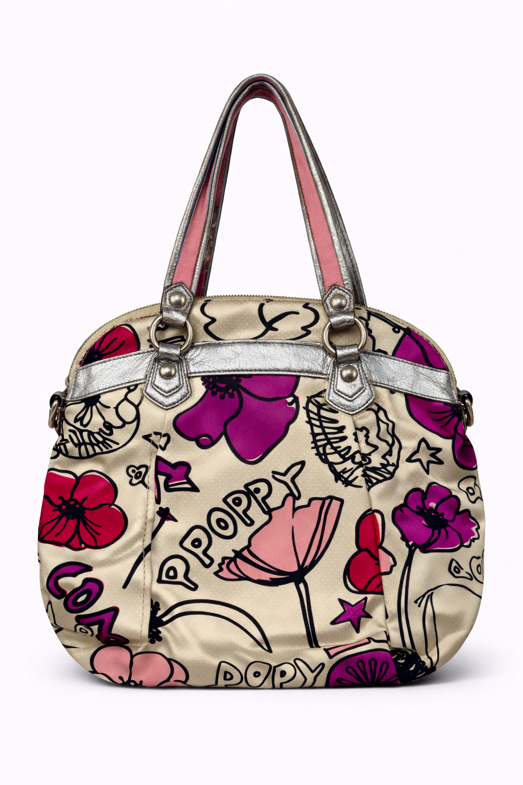 Satin canvas Coach bag