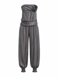 Grey metallic overalls