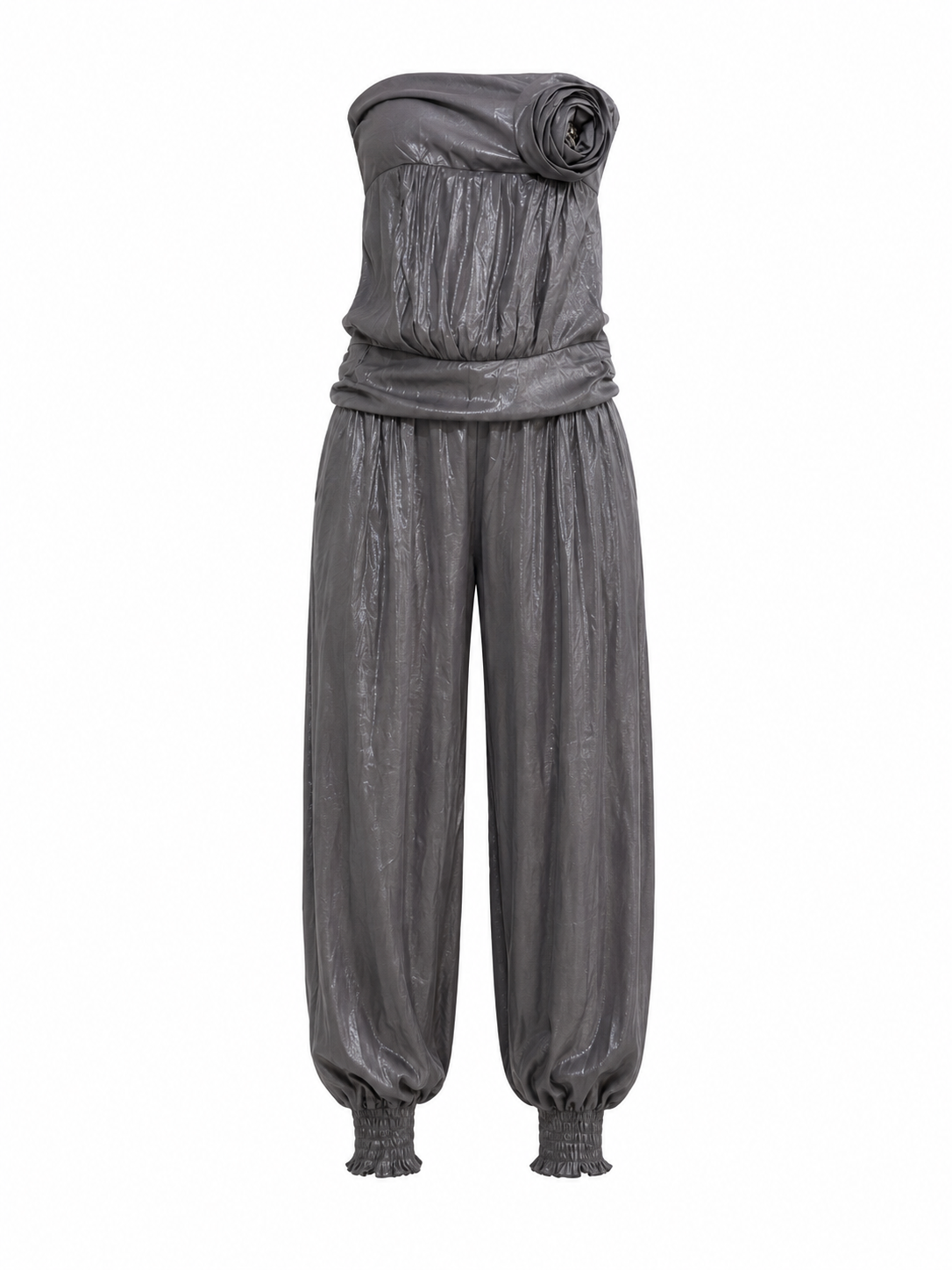 Grey metallic overalls