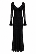Maxi crochet like corset dress