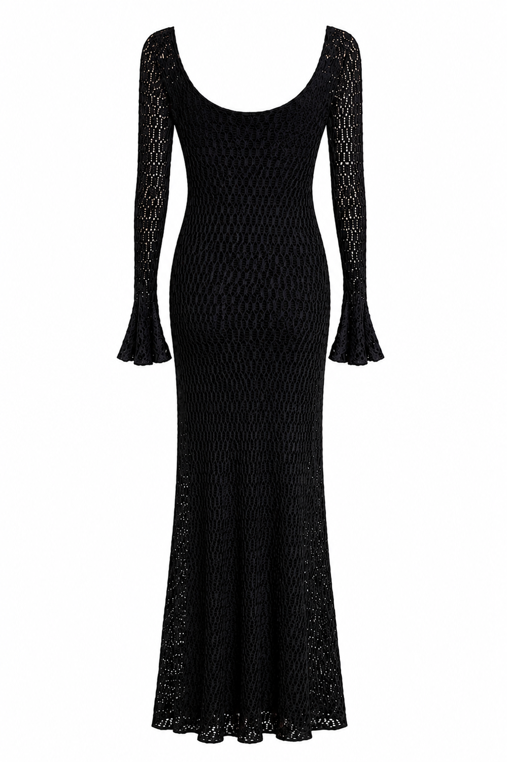 Maxi crochet like corset dress