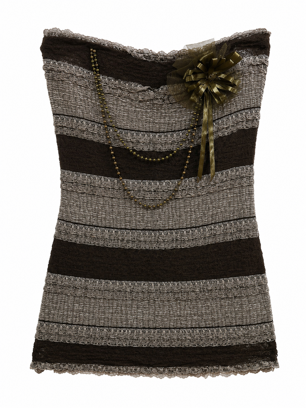 Strapless lace top