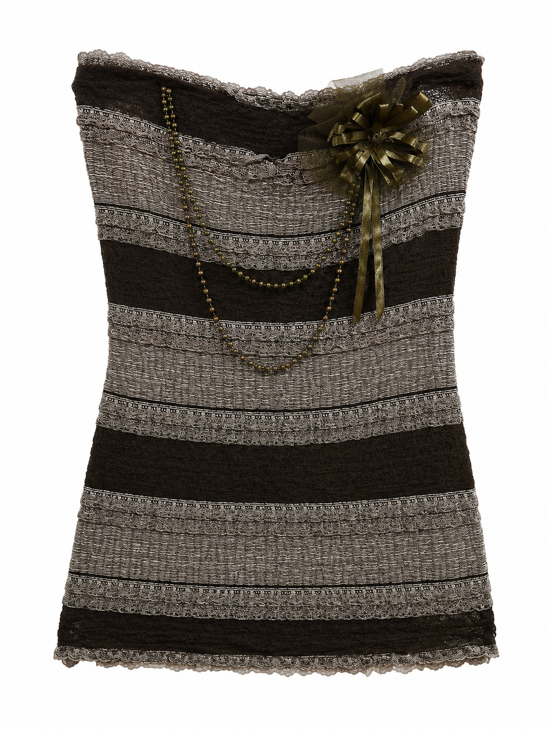 Strapless lace top