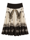Midi cotton skirt with small sequins