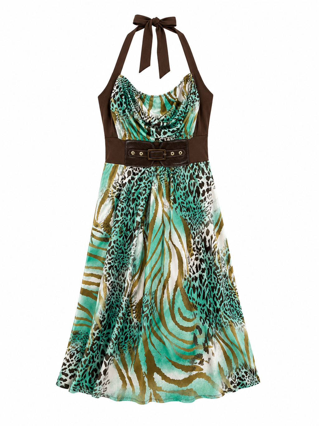 Mini halter neck summer dress