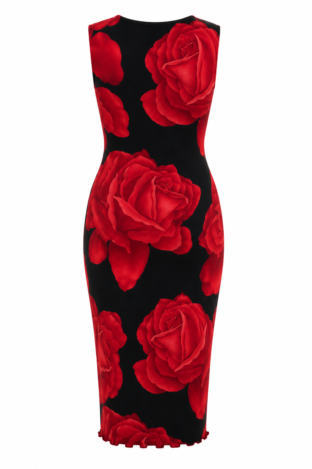 Vintage dress with rose prints